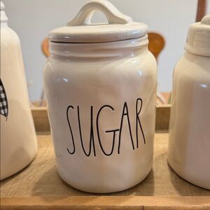 Cream Ceramic Sugar Canister